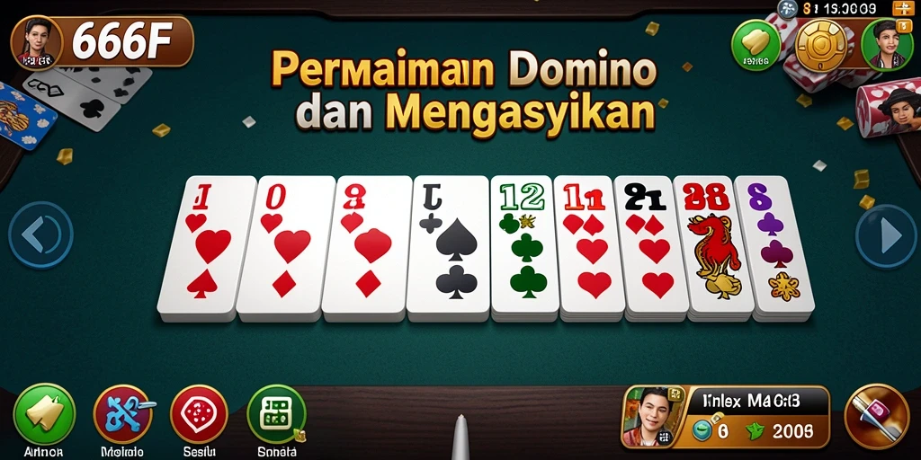 Tampilan gameplay seru di 666F yang membuat Domino semakin menarik.