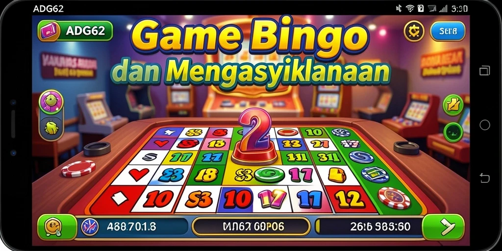 Screenshot ADG62 menunjukkan gameplay menarik dan interaktif Bingo.