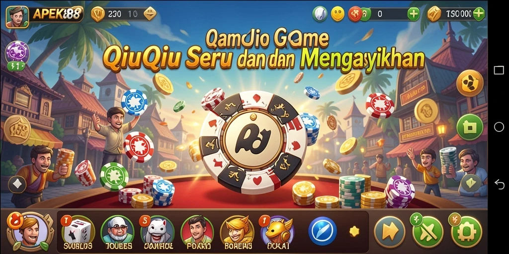 Tampilan gameplay QiuQiu yang mendebarkan di APEK88.