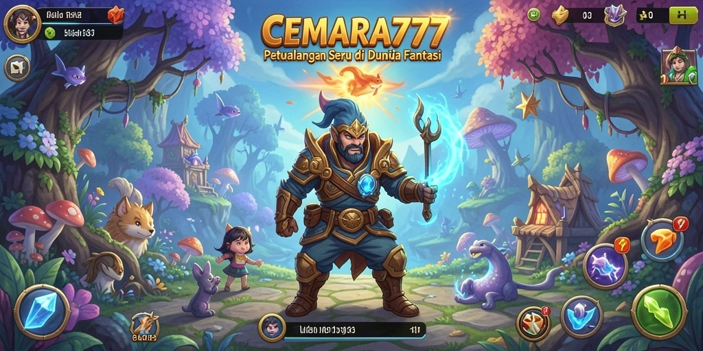 Tampilan gameplay CEMARA777 menunjukkan aksi seru di dunia petualangan.
