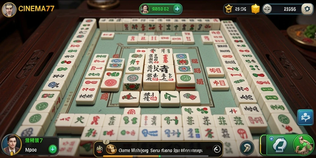 Tampilan menarik gameplay Mahjong yang memacu adrenalin.