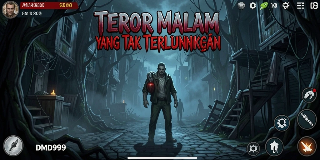 Screenshot DMD999 menampilkan suasana mencekam dalam gameplay yang intens.