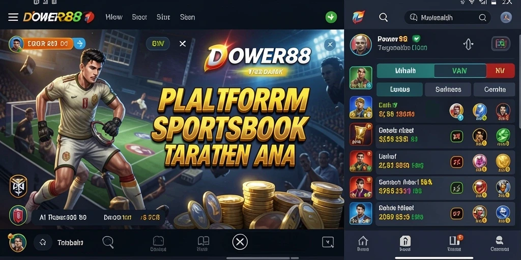 Tampilan DOWER88 menampilkan fitur taruhan olahraga yang menarik.