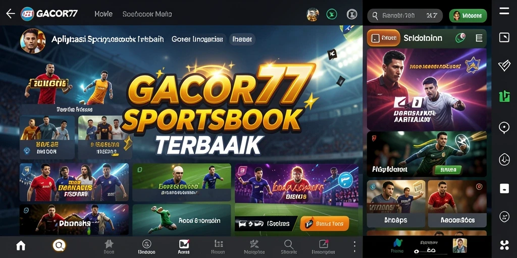 Screenshot GACOR77 menampilkan berbagai opsi taruhan olahraga.