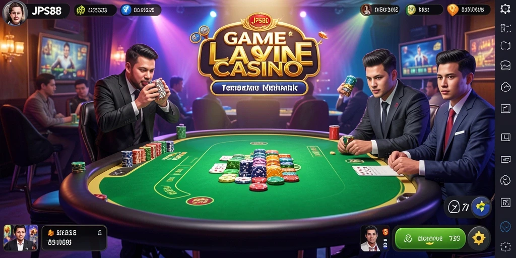 Tampilan gameplay menarik di JPS88 dengan dealer live.