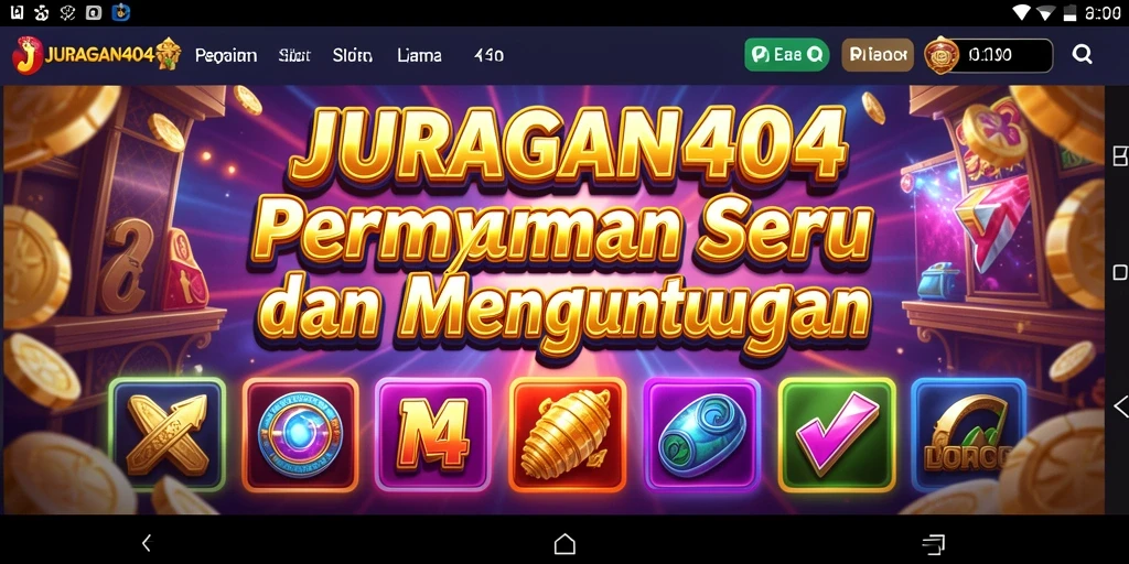 Tampilan screenshot utama JURAGAN404 yang menarik dan penuh warna.