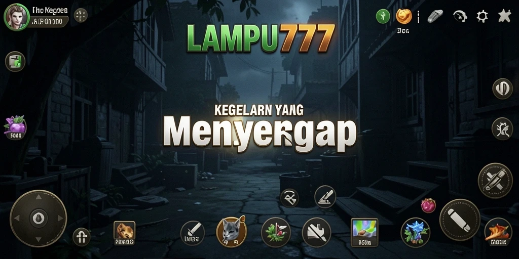 Screenshot gameplay LAMPU777 menampilkan suasana menyeramkan yang mendebarkan.