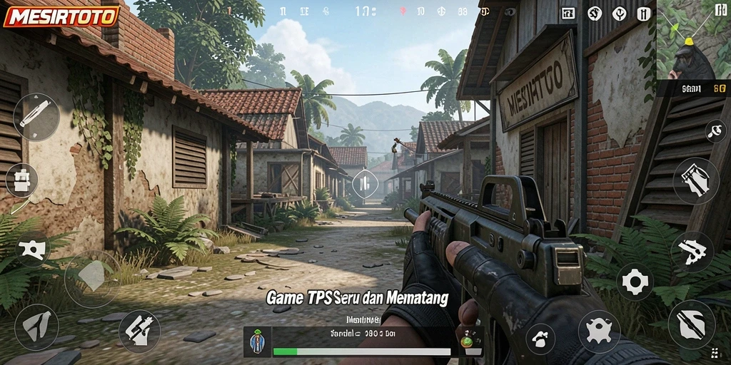 Tampilan gameplay seru dari MESIRTOTO dengan aksi TPS yang mendebarkan.