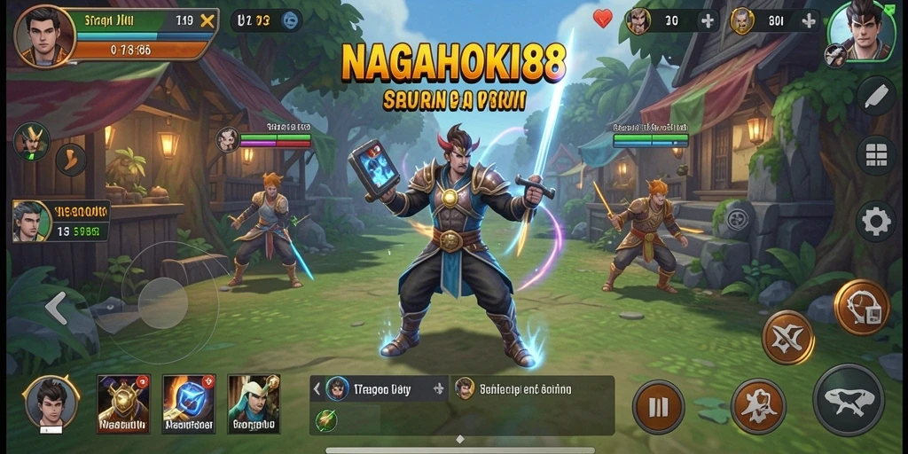Screenshot NAGAHOKI88 yang menunjukkan pertempuran strategis yang intens.