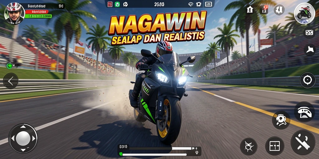 Tampilan gameplay seru dari NAGAWIN dengan grafis menawan.
