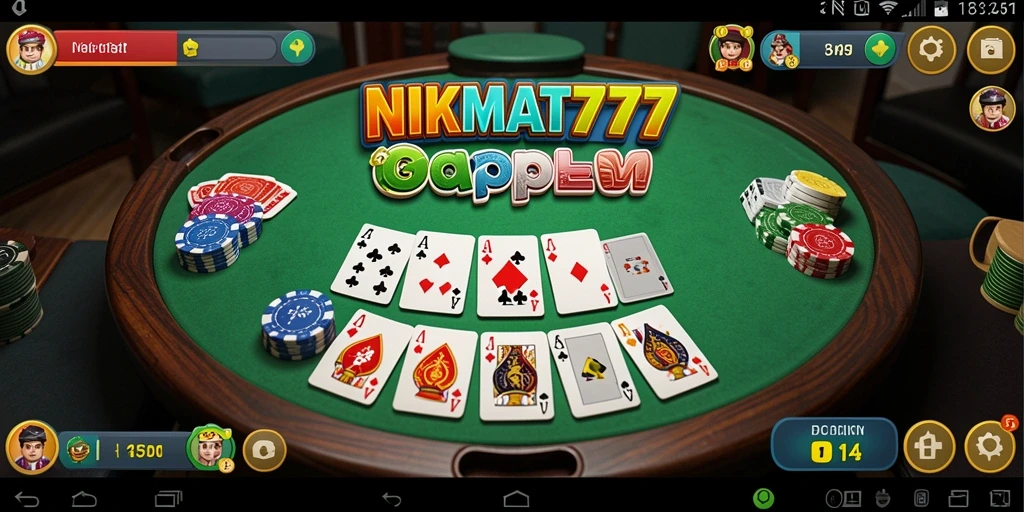 Gameplay seru di NIKMAT777 dengan suasana Gaple yang kental.