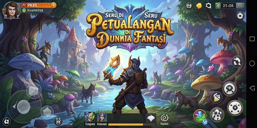 Tampilan gameplay PK95 yang menampilkan petualangan seru.