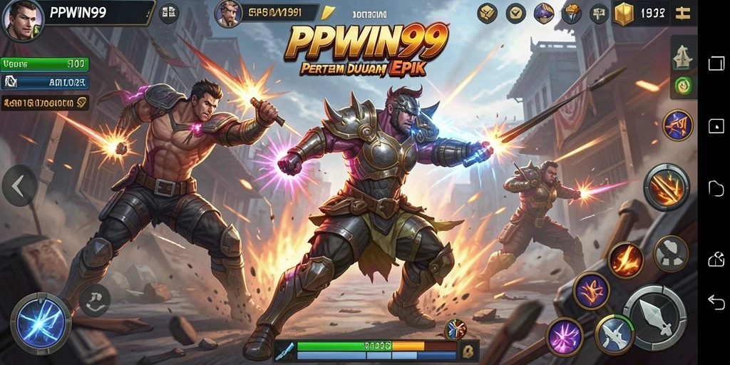 Screenshot gameplay PPWIN99 menampilkan aksi pertempuran yang seru.