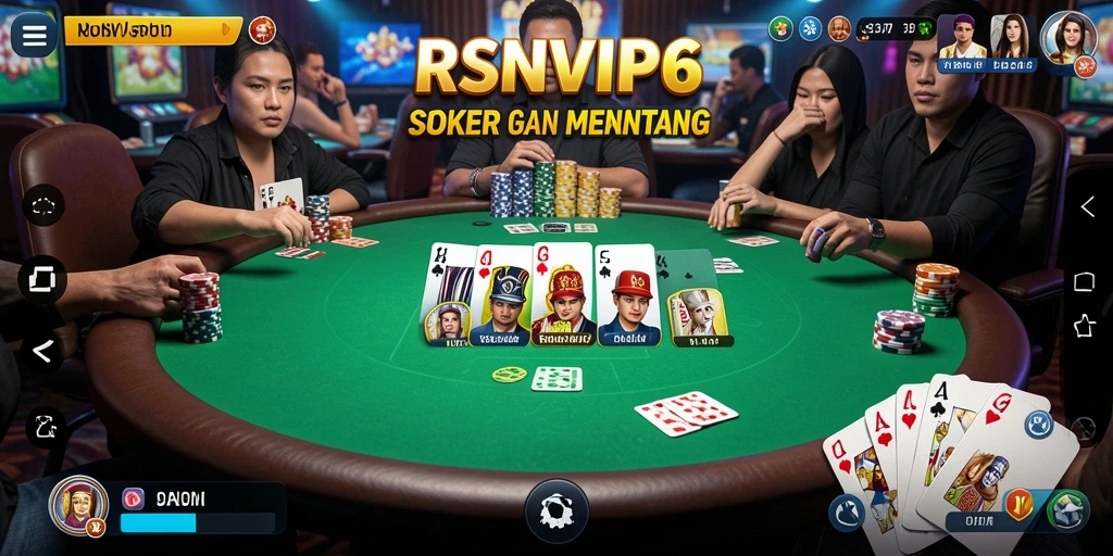 Tampilan menarik dari gameplay Poker di RSNVIP6.