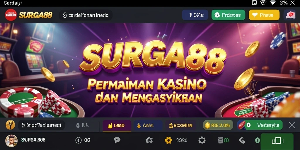 Tampilan seru dari gameplay Kasino di SURGA88.