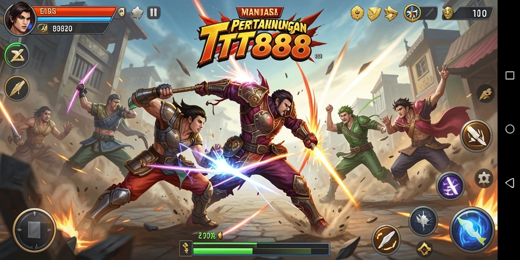 Gameplay seru dalam pertarungan epik di TTT888.