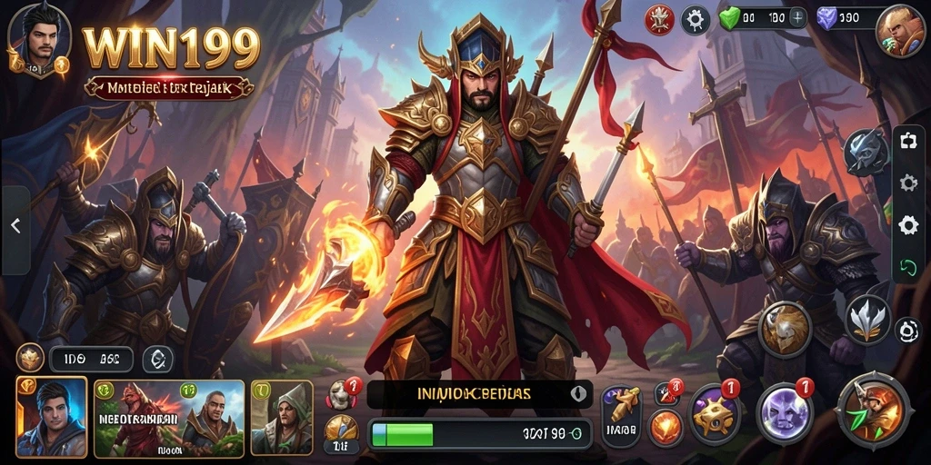 Screenshot gameplay WIN199 menunjukkan perang strategi yang mendebarkan.